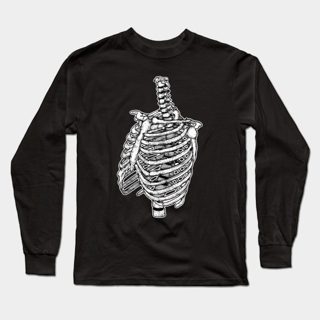 Ribcage Long Sleeve T-Shirt by Moon._.in._.Pisces